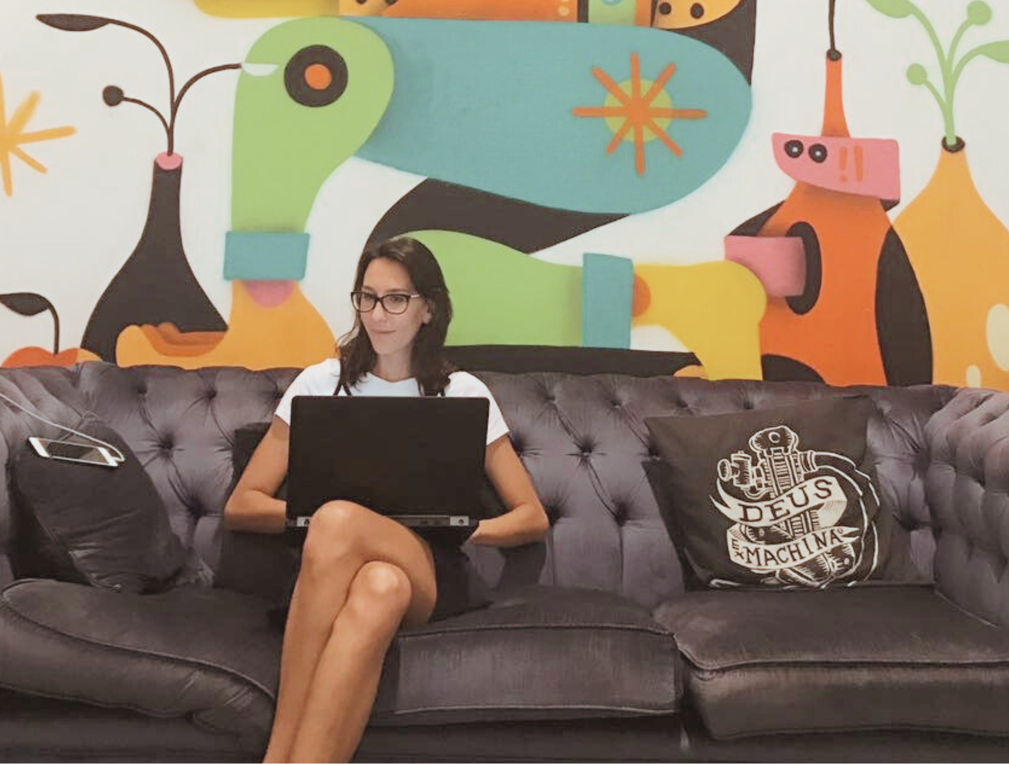 la fondatrice au travail